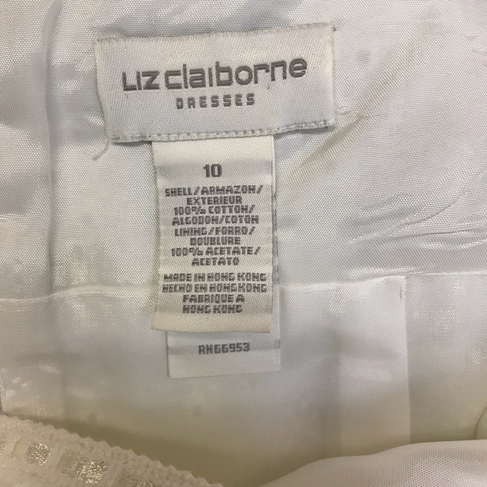 Liz Claiborne I Vintage 90s Slip Dress I White - Picture 7 of 8